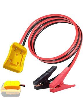 Portable 2FT Jumper Cables with Adapter for 20V Batteries - Automotive Booster